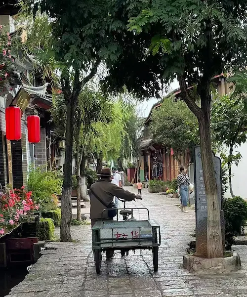 A Photographic Journey Through Rural Yunnan old man with cart