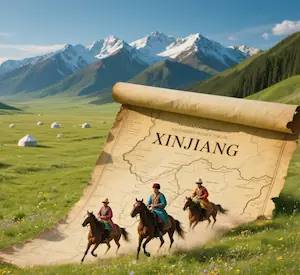 map xinjiang horses