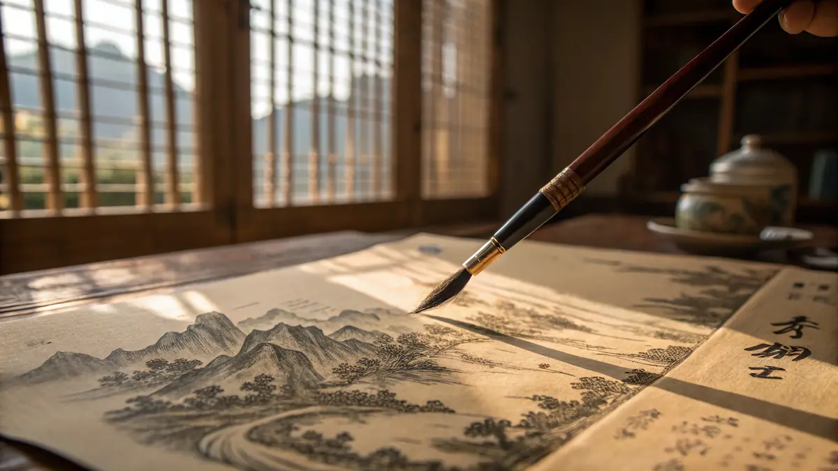 Discover Our Private China Tours scroll brush
