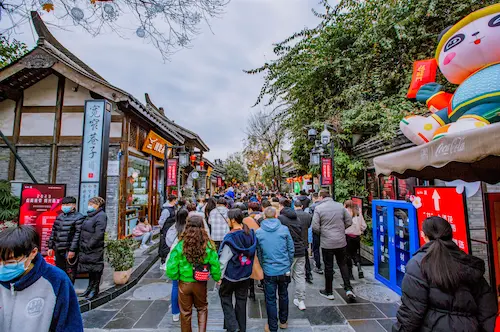 Exploratory Travel in China shops ancient town