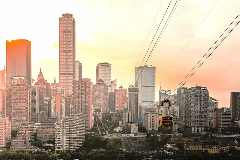 Chongqing: What to Visit | Part 3 cable car chongqing sunset