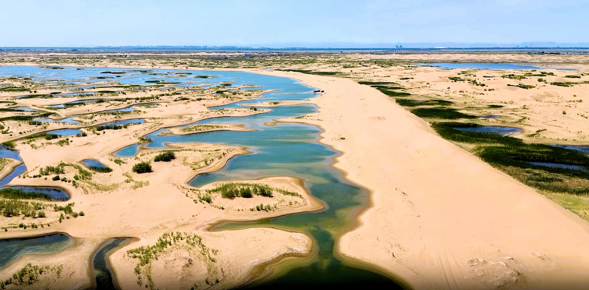 Yin Mountains Frontier Expedition – Inner Mongolia thousand island lake kubuqi desert aerial view