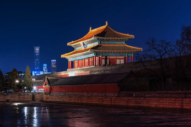 The Grand Panorama | 16-Day Private China Itinerary forbidden city corner tower nightview