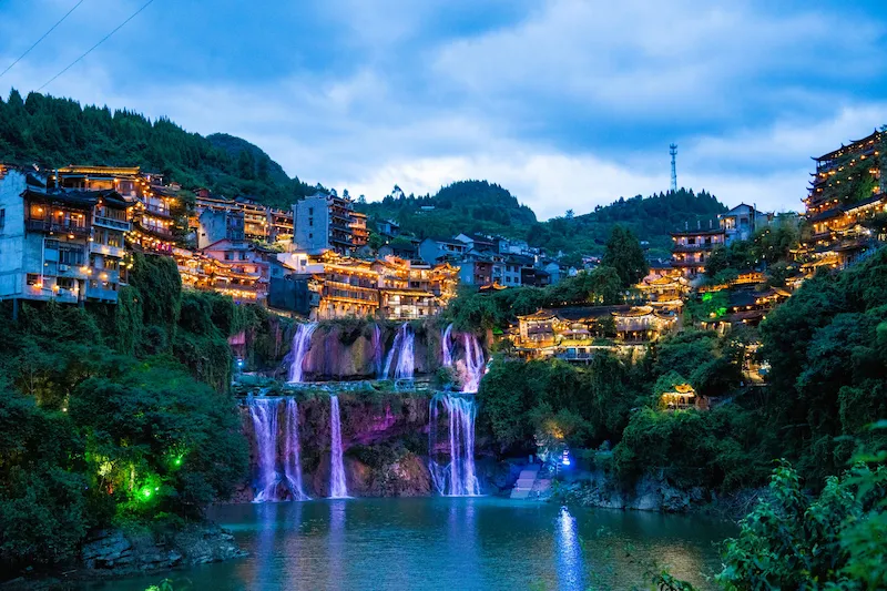 Realms of China | 15-Day Private China Itinerary furong ancient town evening