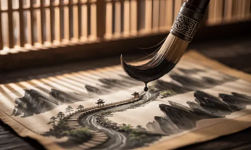 Independent China Travel Planning scroll ink journey design